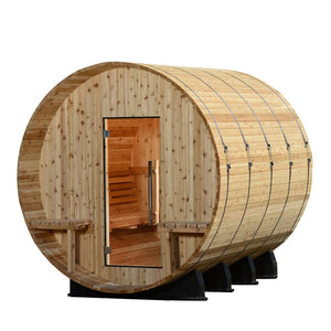 Chalet 4-6 person Extra Wide Canopy Barrel Sauna