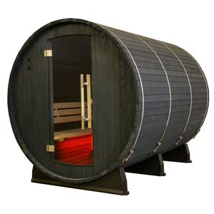 Chalet 4-6 person Extra Wide Canopy Barrel Sauna