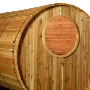 New Oasis 4 Person Canopy Barrel Sauna